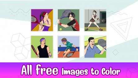 Screenshot 1 Tennis Color by Number: Sports Coloring Book Pages windows