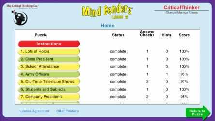 Capture 5 Mind Benders® Level 4 windows
