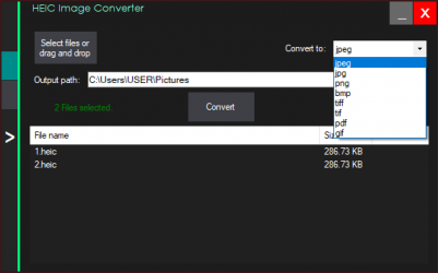Captura 1 Conversor de imágenes HEIC y HEIF windows