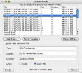Screenshot 2 Combine PDFs mac
