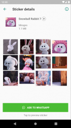 Captura de Pantalla 8 Pegatinas Conejo Bola de Nieve android