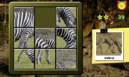 Capture 2 Niños Animal Slide Puzzle 15 windows