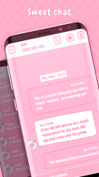 Captura de Pantalla 3 Tema Love Pink Messenger android