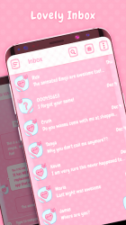 Captura de Pantalla 2 Tema Love Pink Messenger android
