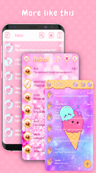 Screenshot 4 Tema Love Pink Messenger android