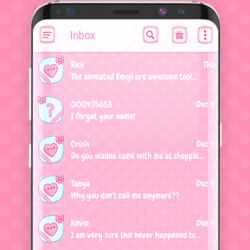 Captura 1 Tema Love Pink Messenger android