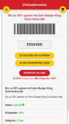 Screenshot 4 Gutscheine für Burger King android