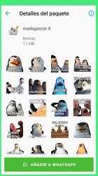 Captura de Pantalla 3 Stickers de Madagascar para WhatsApp  WAStickerApp android