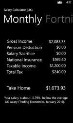 Screenshot 4 Income Calculator (UK) windows