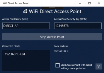 Captura de Pantalla 2 Wifi Direct Access Point windows
