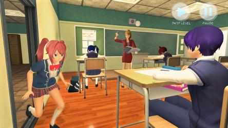 Captura de Pantalla 2 anime alto escuela Girls sakura simulador Games 3d android