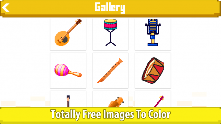 Captura de Pantalla 1 Musical Instruments Pixel Art - Color by Number Book windows