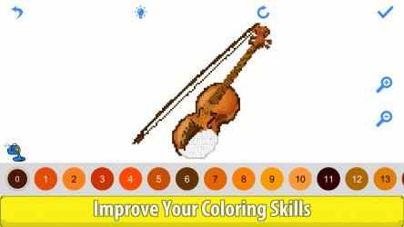 Image 5 Musical Instruments Pixel Art - Color by Number Book windows