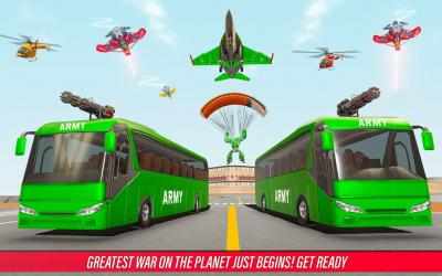 Capture 10 Army bus robot car game - juegos de robots android
