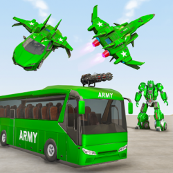 Screenshot 1 Army bus robot car game - juegos de robots android
