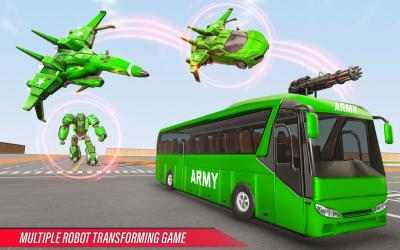 Captura de Pantalla 2 Army bus robot car game - juegos de robots android