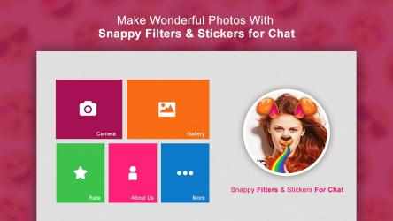 Screenshot 1 Snappy Photo Filters and Stickers for Chat windows