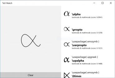 Screenshot 1 TeX Match windows