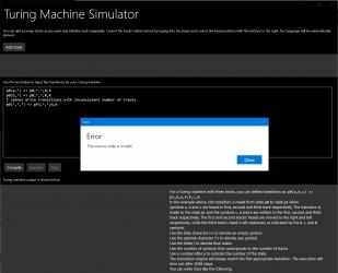 Captura 3 Turing Machine Simulator windows