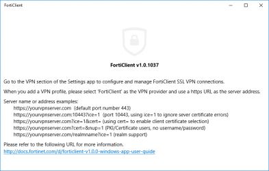 Screenshot 4 FortiClient windows