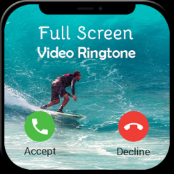 Captura de Pantalla 1 Full Screen Video Ringtone : Color Phone Flash android
