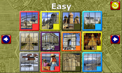 Screenshot 4 Niños Slide Puzzle World místico plazas 15 juego windows