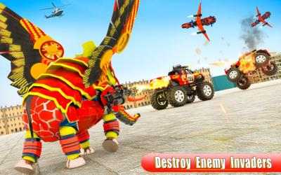 Captura de Pantalla 6 Camión monstruo volador hacer elefante juegos robo android