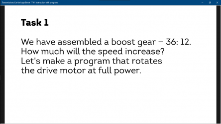 Screenshot 3 Transmissions Car for Lego Boost 17101 instruction with programs windows