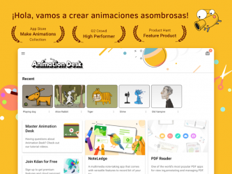 Screenshot 14 Animation Desk–Cartoon & GIF android