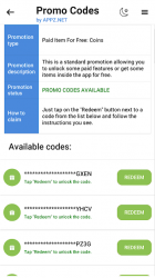 Captura 6 Promo Codes by Appz.Net android