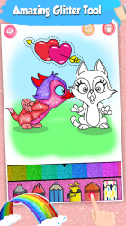 Captura 11 Glitter Heart Love Coloring Book for Girls android