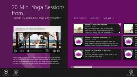 Screenshot 1 20 Min. Yoga Sessions from YogaDownload.com windows