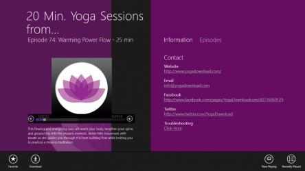 Screenshot 2 20 Min. Yoga Sessions from YogaDownload.com windows