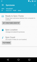 Captura 2 Synctunes: iTunes to android android