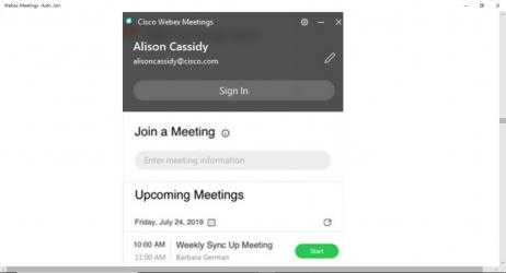 Imágen 3 Webex Meetings -Auto Join windows