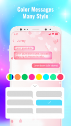 Screenshot 11 New Messenger 2021 - LED SMS, Chat, Emojis, Themes android