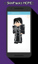 Captura de Pantalla 10 SkinPacks Sword Art for Minecraft android
