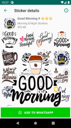 Screenshot 7 Good Morning and Good Night Stickers for WhatsApp android