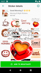Captura 4 Good Morning and Good Night Stickers for WhatsApp android
