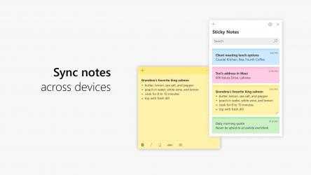 Screenshot 2 Microsoft Sticky Notes windows