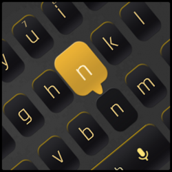 Captura 1 Simple Black Yellow Keyboard android