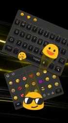 Captura 4 Simple Black Yellow Keyboard android
