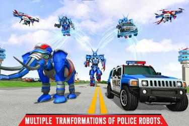 Screenshot 3 Police Elephant Robot Game: juegos de transporte android