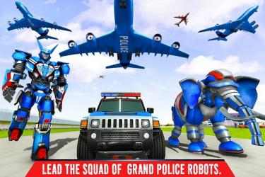 Screenshot 7 Police Elephant Robot Game: juegos de transporte android