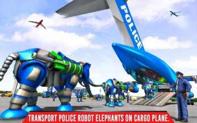 Captura 14 Police Elephant Robot Game: juegos de transporte android