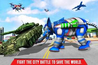 Screenshot 4 Police Elephant Robot Game: juegos de transporte android