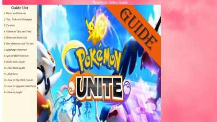 Capture 7 Pokemon Unite Guides windows