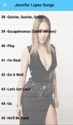Captura 7 Jennifer Lopez Songs Offline (45 Songs) android