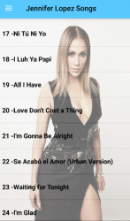 Screenshot 4 Jennifer Lopez Songs Offline (45 Songs) android
