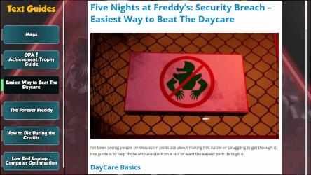 Capture 3 Guidelines for Five Nights at Freddy's Security Breach windows